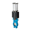 Plaatafsluiter Type: 535 Gietijzer/EPDM Pneumatisch bediend PN10 Wafer type DN100 Druktrap flens: PN10